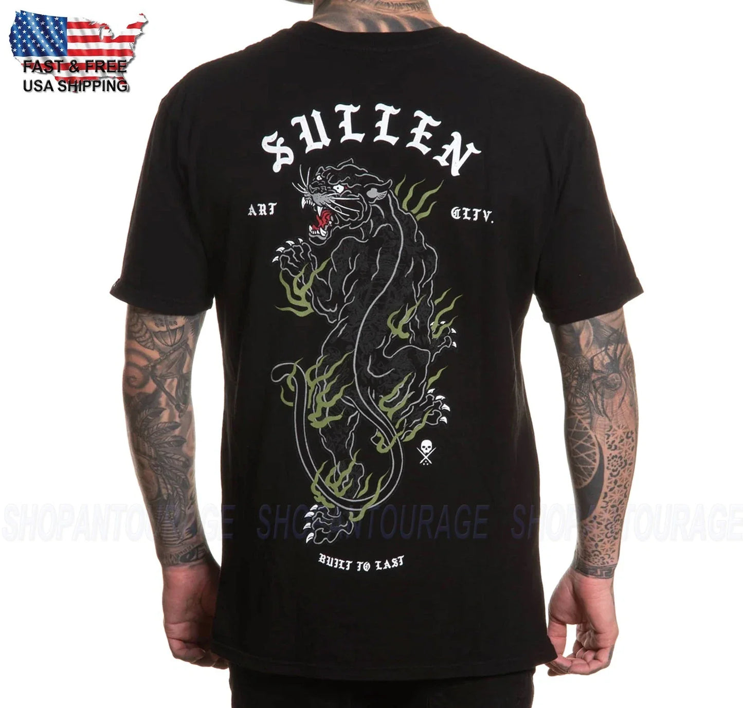 Sullen Crawling Panther Premium Fit SCM7582 New Short Sleeve T-shirt For Men Unisex T-shirt, Sweatshirt, Hoodie, Long Sleeve Tee - T-Shirt, Sweatshirt, Hoodie