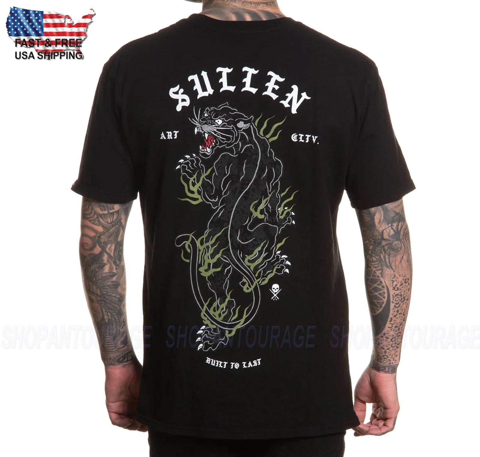 Sullen Crawling Panther Premium Fit SCM7582 New Short Sleeve T-shirt For Men Unisex T-shirt, Sweatshirt, Hoodie, Long Sleeve Tee - T-Shirt, Sweatshirt, Hoodie