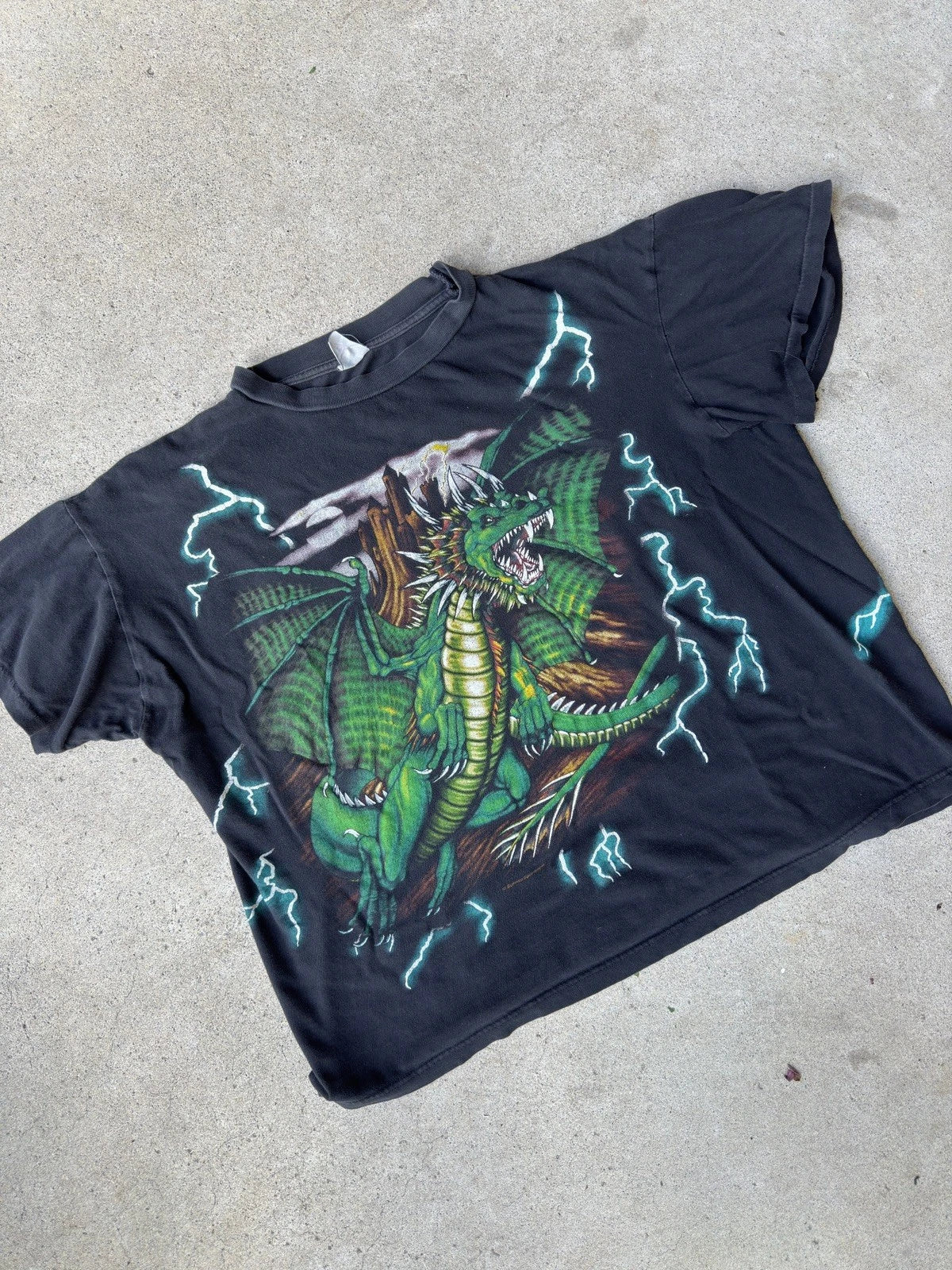Vintage 90s American thunder Dragon T Shirt size XL Unisex T-shirt, Sweatshirt, Hoodie, Long Sleeve Tee - T-Shirt, Sweatshirt, Hoodie