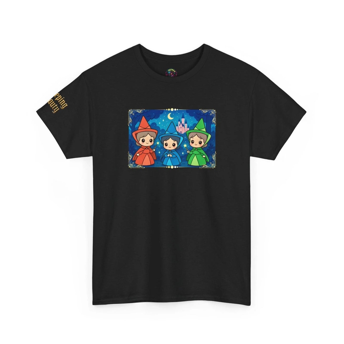 Kawaii Anime Fairies T-Shirt Sleeping Princess Fairy Gold Frame Cute Graphic Tee Unisex T-shirt, Sweatshirt, Hoodie, Long Sleeve Tee - T-Shirt, Sweatshirt, Hoodie