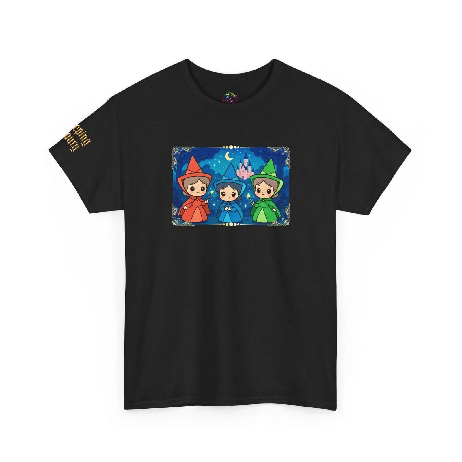 Kawaii Anime Fairies T-Shirt Sleeping Princess Fairy Gold Frame Cute Graphic Tee Unisex T-shirt, Sweatshirt, Hoodie, Long Sleeve Tee - T-Shirt, Sweatshirt, Hoodie