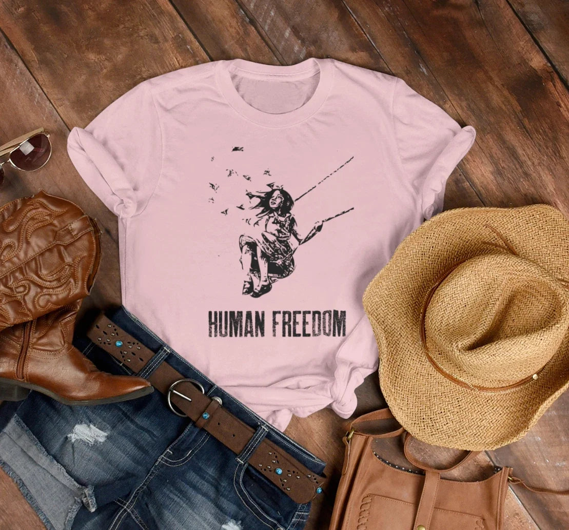 Human Freedom Shirt, Banksy T shirt, Street art Shirt, Quarantine T-shirt Unisex T-shirt, Sweatshirt, Hoodie, Long Sleeve Tee - T-Shirt, Sweatshirt, Hoodie