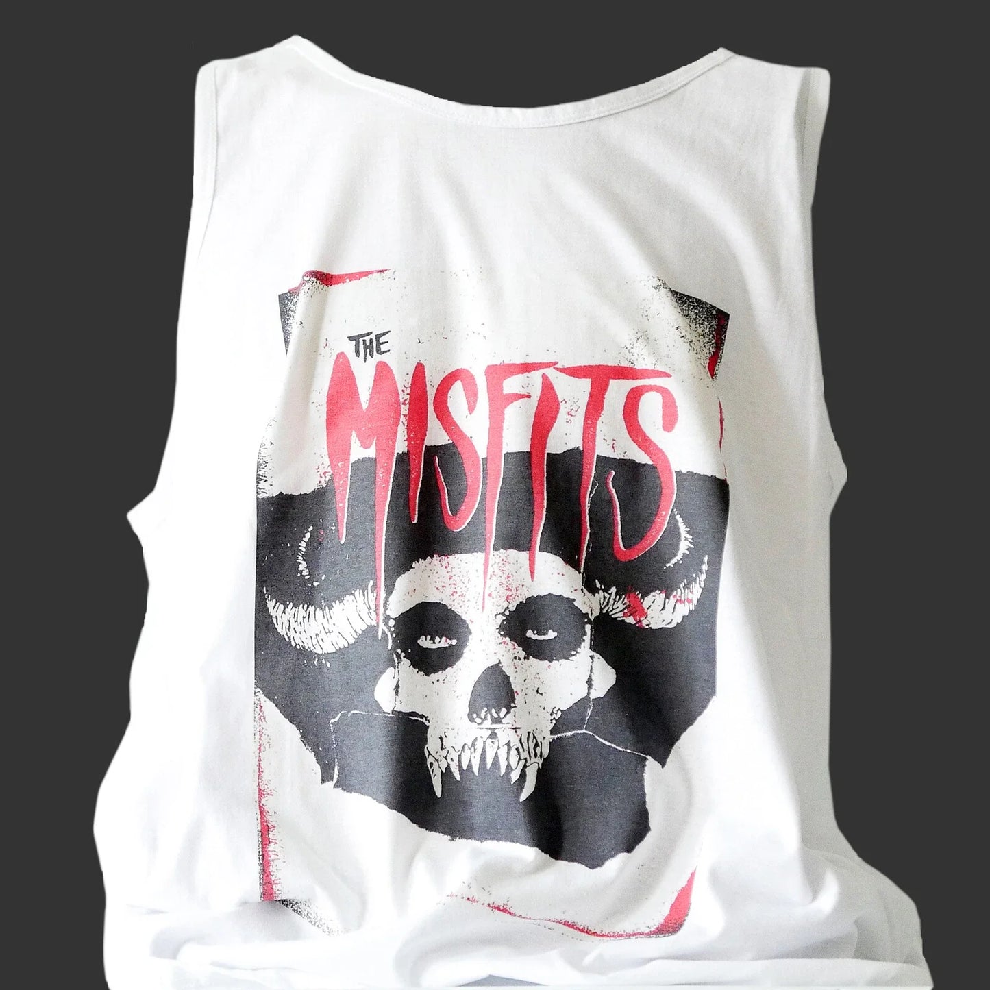 Misfits Metal Punk Goth Rock T-SHIRT vest top unisex white S-2XL Unisex T-shirt, Sweatshirt, Hoodie, Long Sleeve Tee - T-Shirt, Sweatshirt, Hoodie