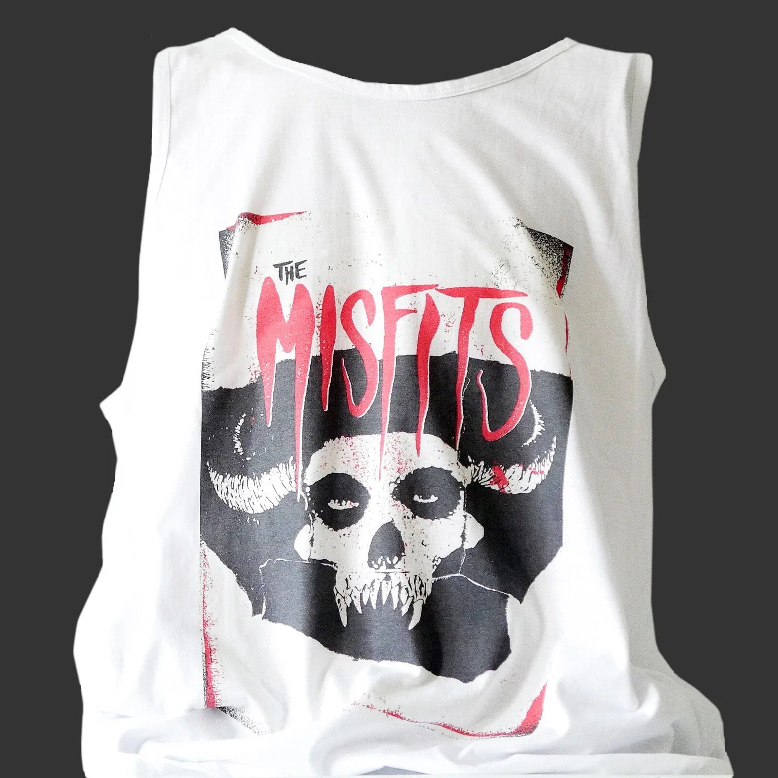 Misfits Metal Punk Goth Rock T-SHIRT vest top unisex white S-2XL Unisex T-shirt, Sweatshirt, Hoodie, Long Sleeve Tee - T-Shirt, Sweatshirt, Hoodie