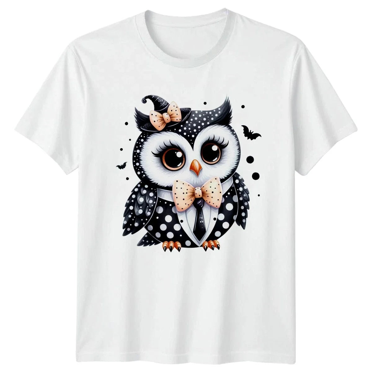 Cute Coquette Halloween Owl Womens T-Shirt Cute Owl Halloween Gift For Her Unisex T-shirt, Sweatshirt, Hoodie, Long Sleeve Tee - T-Shirt, Sweatshirt, Hoodie
