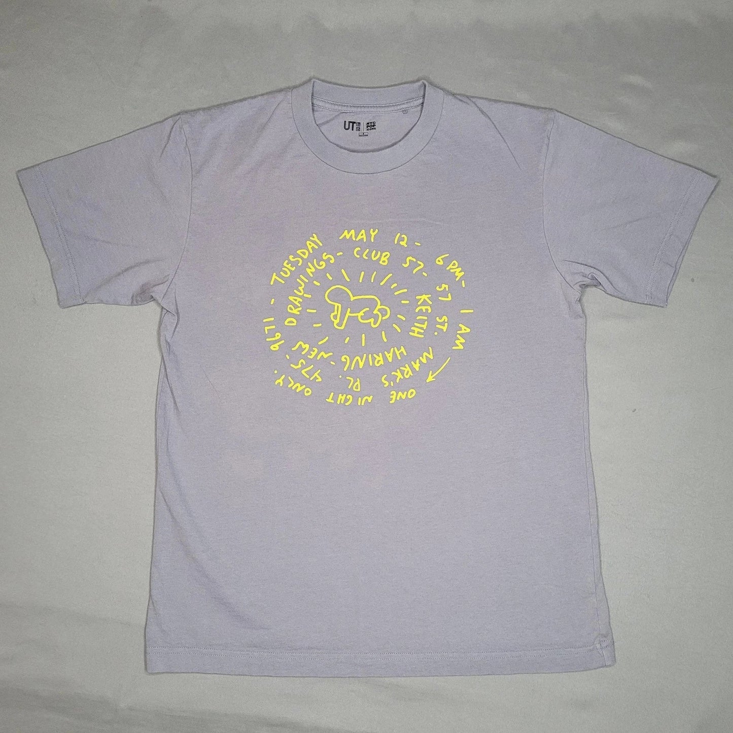 Keith Haring Shirt Mens Small Purple Uniqlo UT NYC Pop Icons Club 57 Graphic Tee Unisex T-shirt, Sweatshirt, Hoodie, Long Sleeve Tee - T-Shirt, Sweatshirt, Hoodie