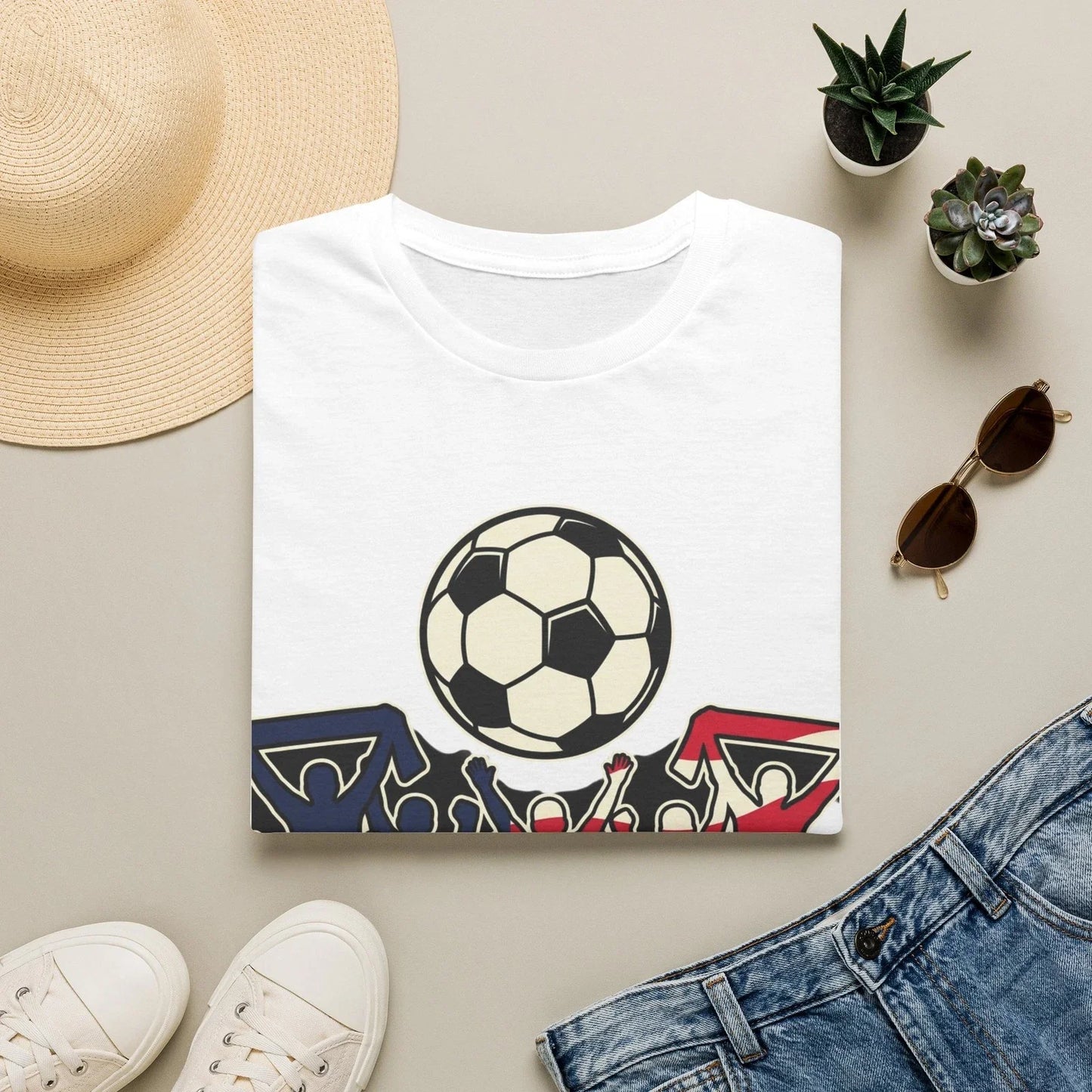 Vintage Soccer Ball Americana Graphic T Shirt Soft Cotton Casual Sport Tee USA Unisex T-shirt, Sweatshirt, Hoodie, Long Sleeve Tee - T-Shirt, Sweatshirt, Hoodie