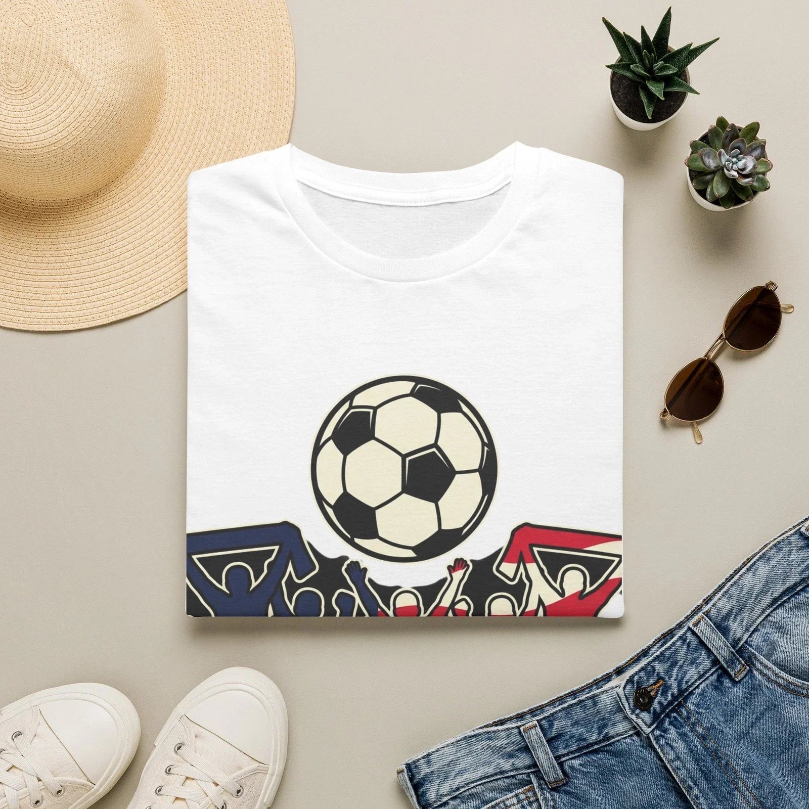 Vintage Soccer Ball Americana Graphic T Shirt Soft Cotton Casual Sport Tee USA Unisex T-shirt, Sweatshirt, Hoodie, Long Sleeve Tee - T-Shirt, Sweatshirt, Hoodie
