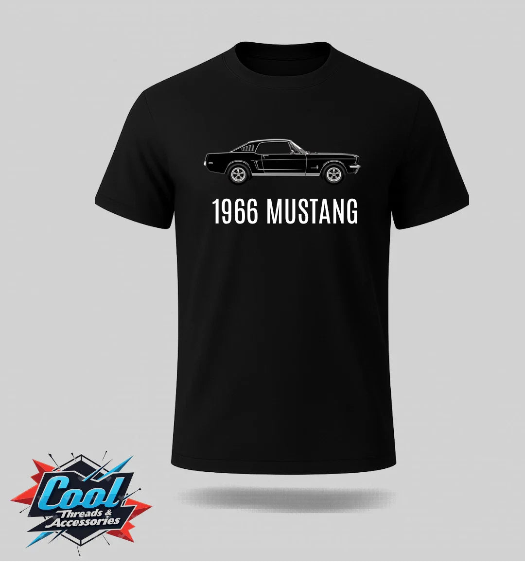 1966 Mustang Mens T Shirt Black Graphic Car Automotive Muscle Unisex T-shirt, Sweatshirt, Hoodie, Long Sleeve Tee - T-Shirt, Sweatshirt, Hoodie