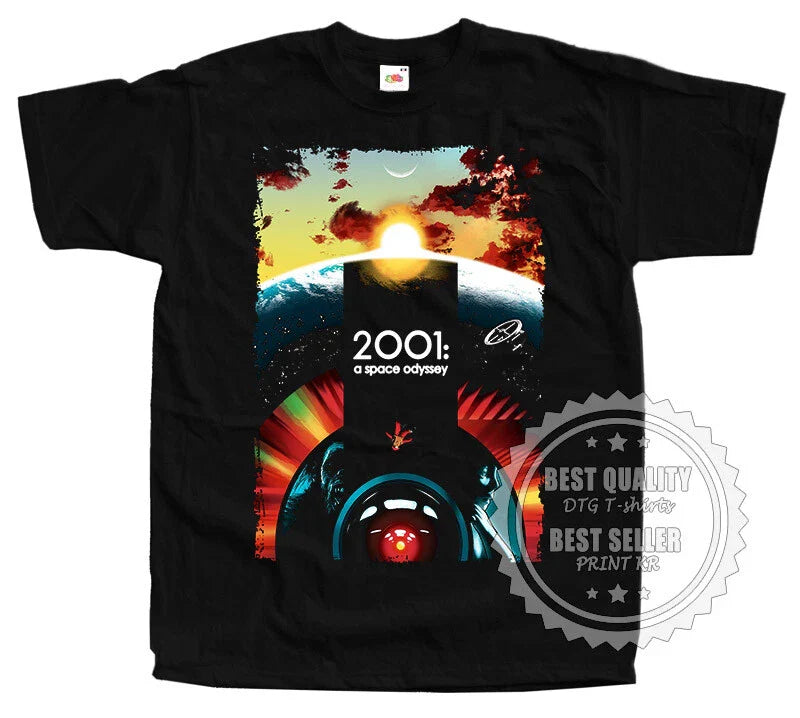 2001 A Space Odyssey T SHIRT v9 Movie Poster BLACK All Sizes S to 5XL Unisex T-shirt, Sweatshirt, Hoodie, Long Sleeve Tee - T-Shirt, Sweatshirt, Hoodie