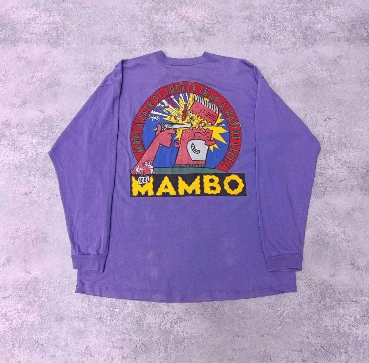 Vintage Mambo Long Sleeve T Shirt 100% Australia 80s Mens Size XL Richard Allan Unisex T-shirt, Sweatshirt, Hoodie, Long Sleeve Tee - T-Shirt, Sweatshirt, Hoodie