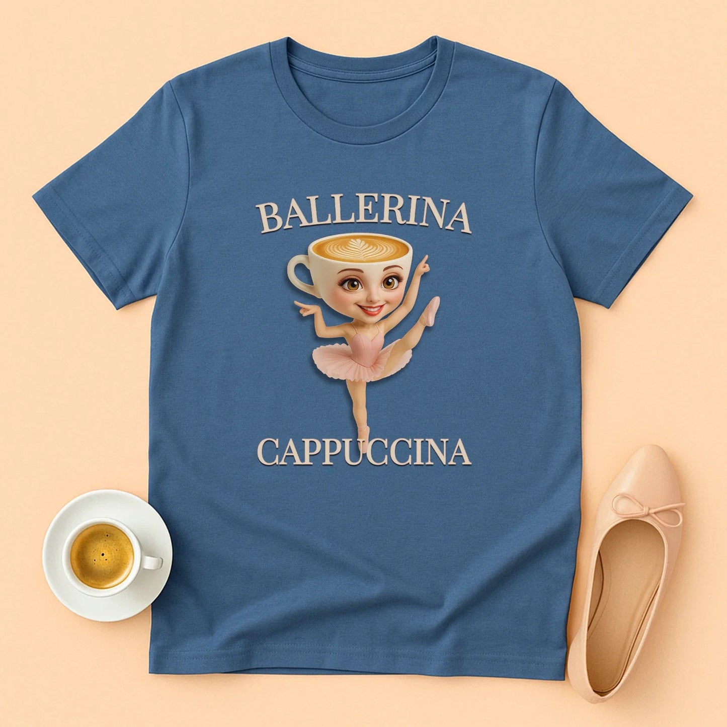 Ballerina Cappuccina Meme Shirt Funny Coffee Brainrot Graphic Tee Unisex T-shirt, Sweatshirt, Hoodie, Long Sleeve Tee - T-Shirt, Sweatshirt, Hoodie