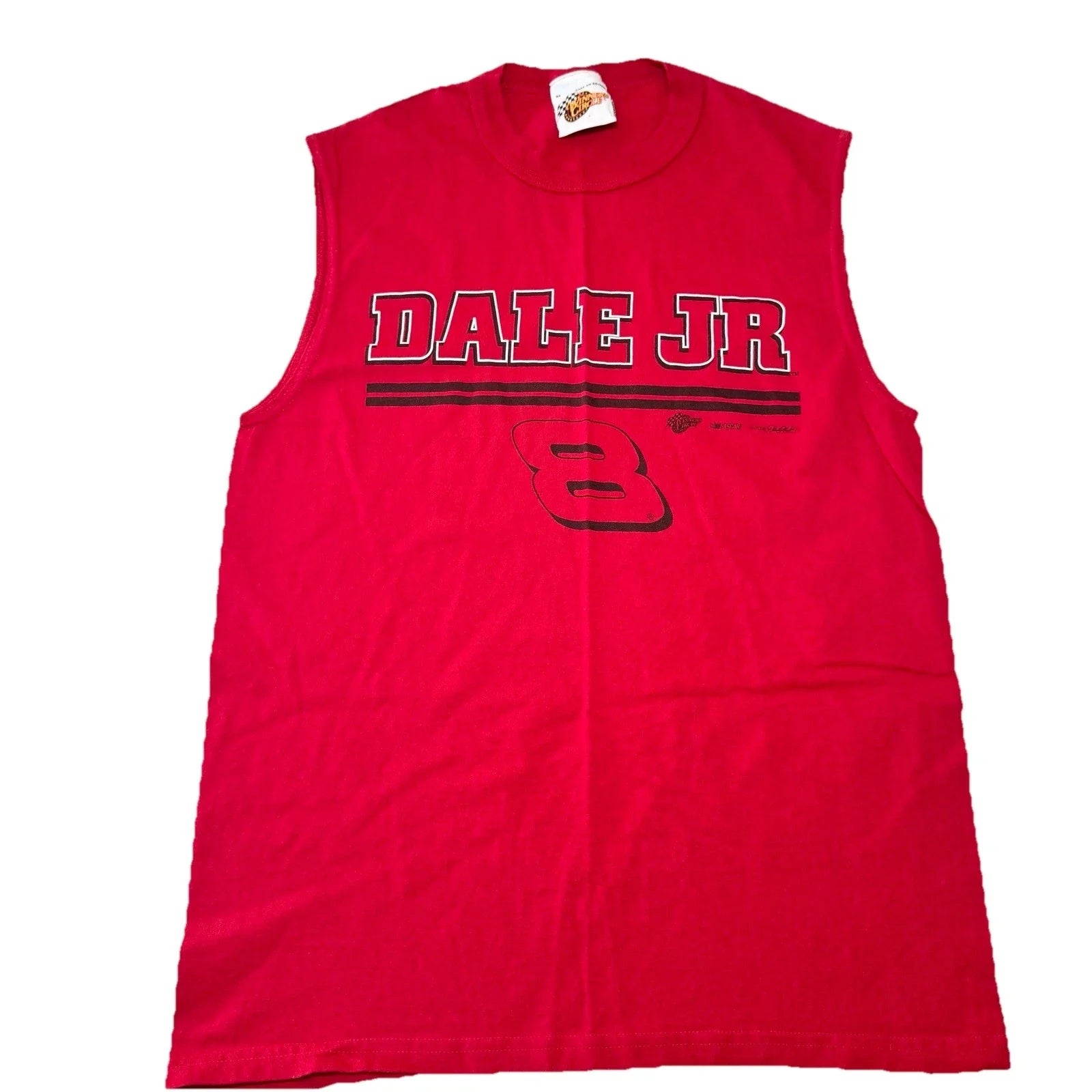 Y2K NASCAR Dale Jr #8 Red Muscle Tank Streetwear Sleeveless Racing Graphic S / M Unisex T-shirt, Sweatshirt, Hoodie, Long Sleeve Tee - T-Shirt, Sweatshirt, Hoodie