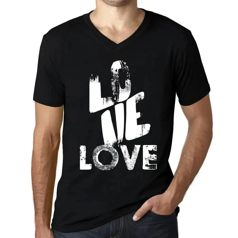 Men's Graphic T-Shirt V Neck Love Love Eco-Friendly Limited Edition Short Sleeve Unisex T-shirt, Sweatshirt, Hoodie, Long Sleeve Tee - T-Shirt, Sweatshirt, Hoodie