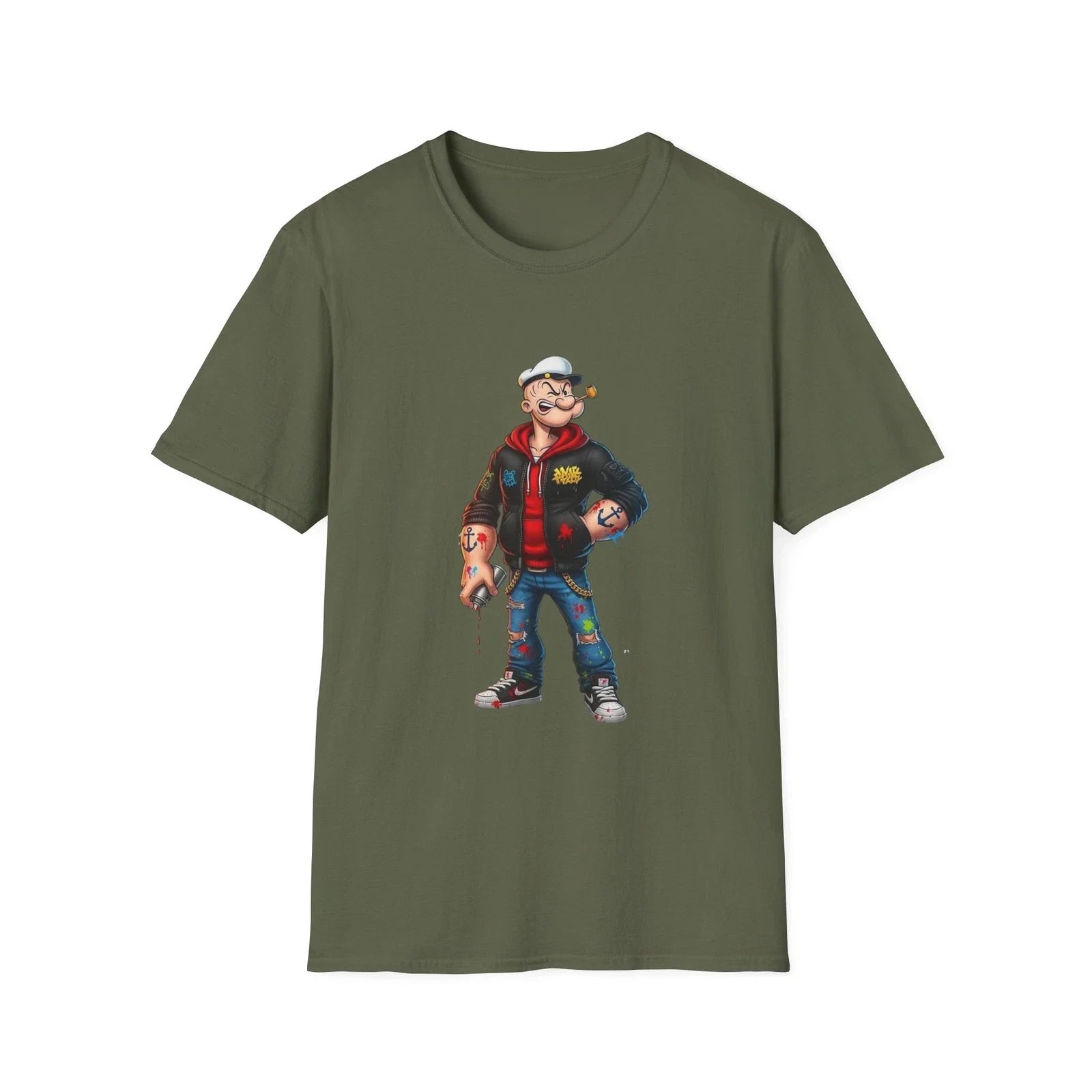 Popeyes Animation T-Shirt Retro Cartoon Tee Unisex T-shirt, Sweatshirt, Hoodie, Long Sleeve Tee - T-Shirt, Sweatshirt, Hoodie