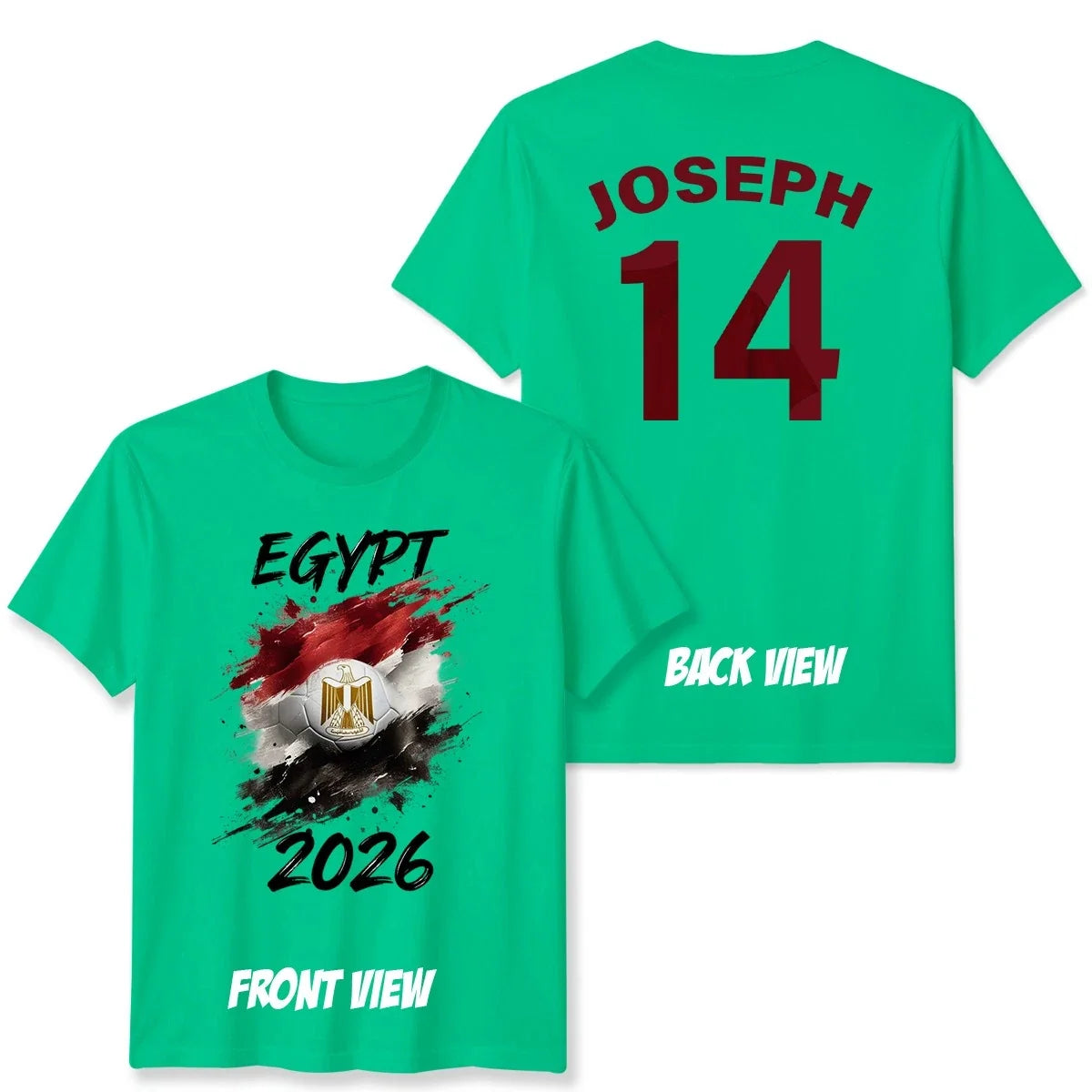 Egypt Personalized Unisex T Shirt Custom Name And Number Football Game Top Unisex T-shirt, Sweatshirt, Hoodie, Long Sleeve Tee - T-Shirt, Sweatshirt, Hoodie