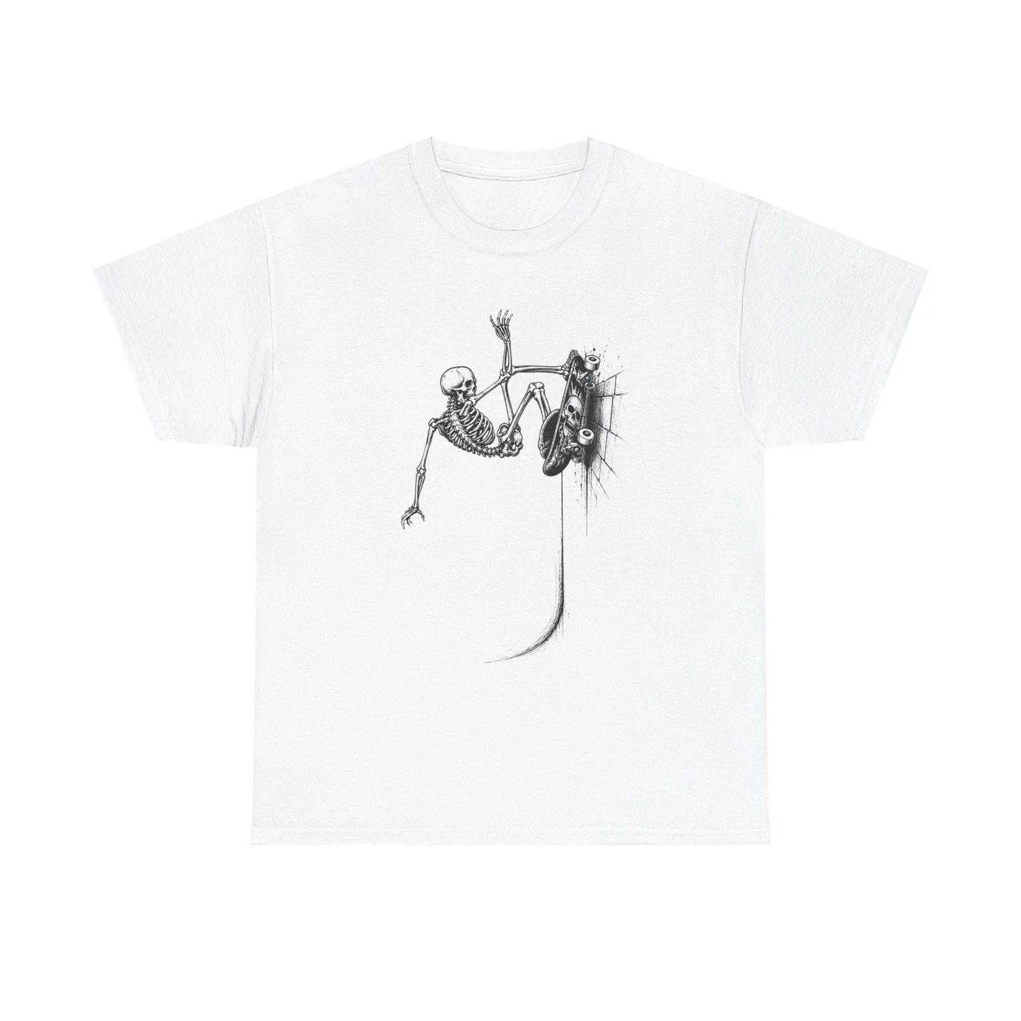 Skeleton Skateboard T Shirt Design Gothic Skater Punk Streetwear Graphic Unisex T-shirt, Sweatshirt, Hoodie, Long Sleeve Tee - T-Shirt, Sweatshirt, Hoodie
