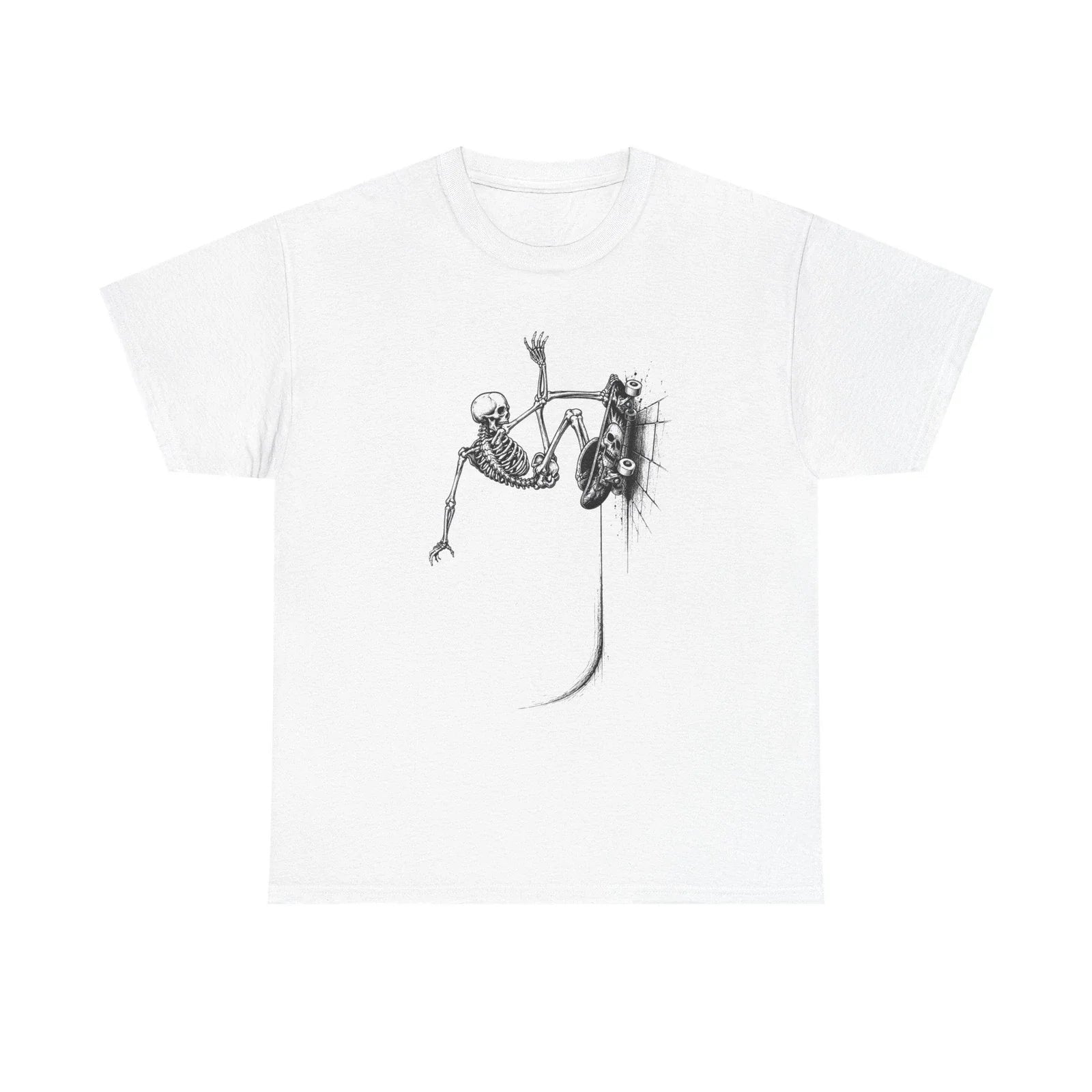 Skeleton Skateboard T Shirt Design Gothic Skater Punk Streetwear Graphic Unisex T-shirt, Sweatshirt, Hoodie, Long Sleeve Tee - T-Shirt, Sweatshirt, Hoodie