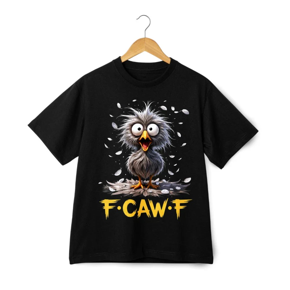 Funny Angry Bird T-Shirt | "F-CAW-F" Humor Graphic Tee for Men & Women Unisex T-shirt, Sweatshirt, Hoodie, Long Sleeve Tee - T-Shirt, Sweatshirt, Hoodie