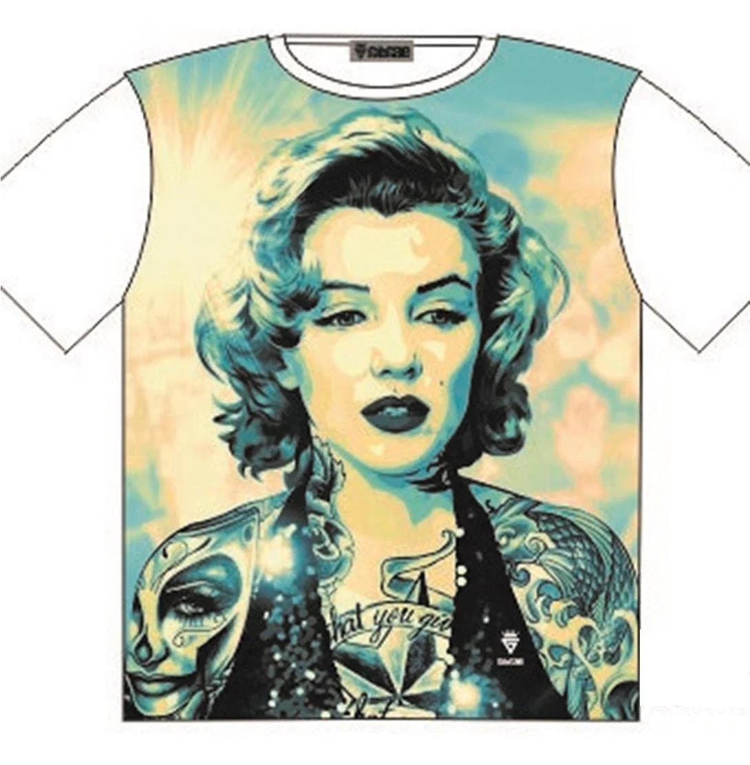 T-Shirt Marilyn Monroe Tattoo Art Street Fashion Mens Ladies Unisex T-shirt, Sweatshirt, Hoodie, Long Sleeve Tee - T-Shirt, Sweatshirt, Hoodie