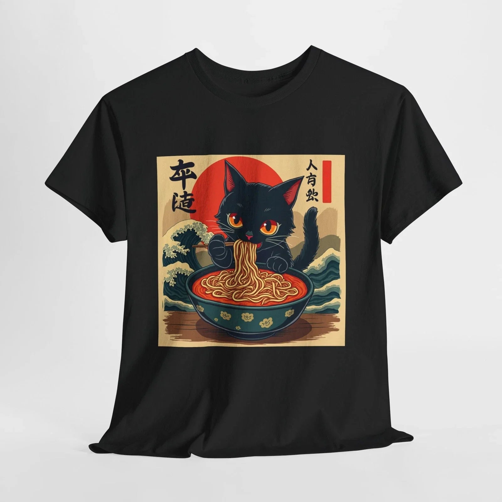 Kawaii Cat T-Shirt | Cat Ramen Japanese Funny T-Shirt Unisex T-shirt, Sweatshirt, Hoodie, Long Sleeve Tee - T-Shirt, Sweatshirt, Hoodie