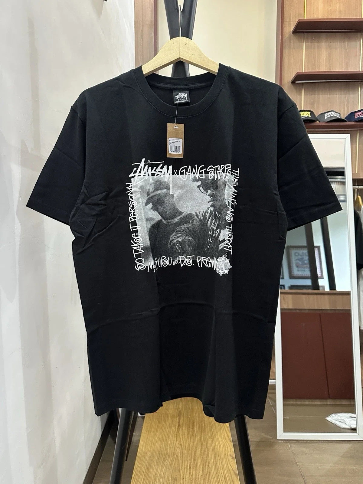 Stussy Gangstarr Take It Personal Tee Black - Large  Original Unisex T-shirt, Sweatshirt, Hoodie, Long Sleeve Tee - T-Shirt, Sweatshirt, Hoodie