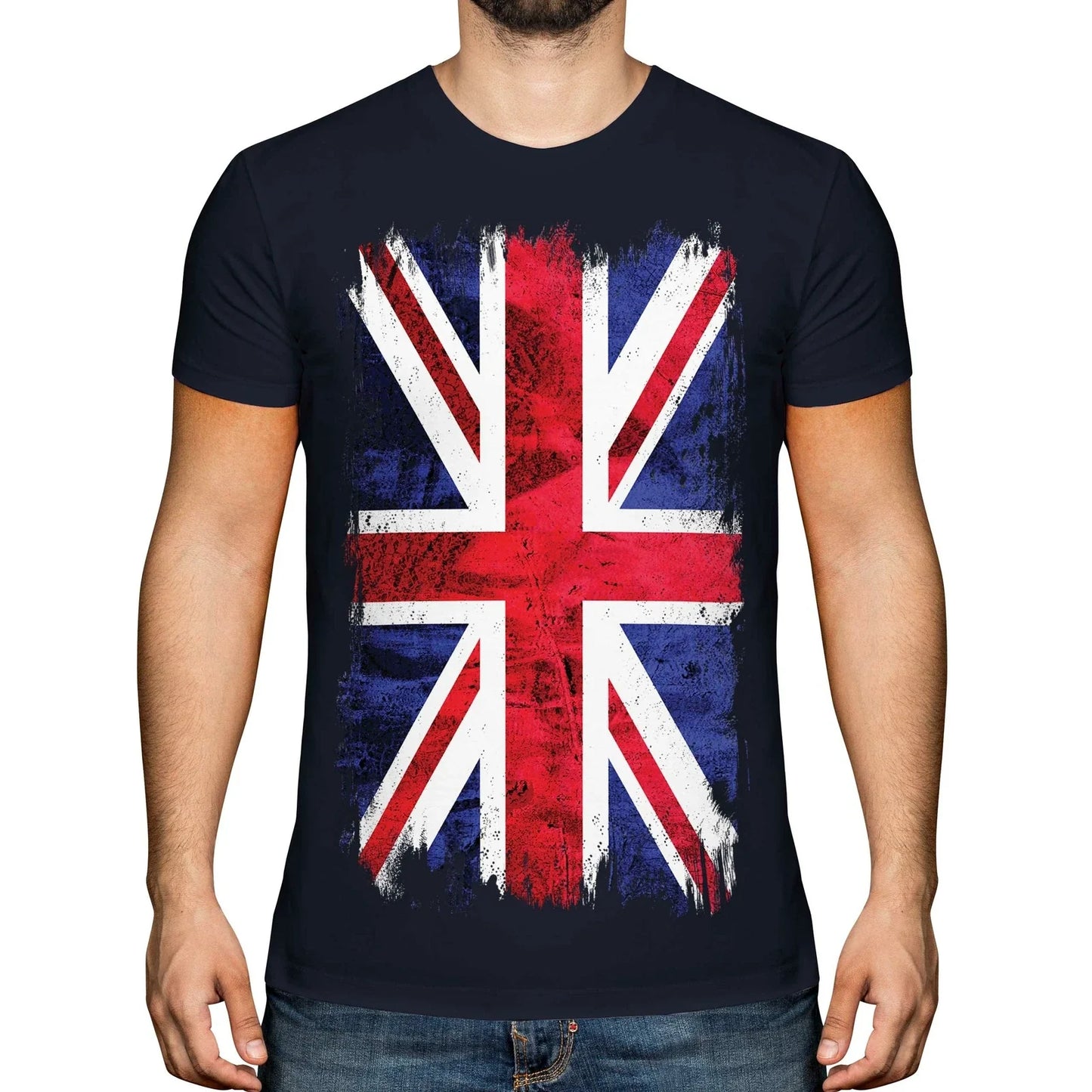 UNION JACK GRUNGE FLAG MENS T-SHIRT TEE TOP UK GB GREAT BRITAIN UNITED KINGDOM Unisex T-shirt, Sweatshirt, Hoodie, Long Sleeve Tee - T-Shirt, Sweatshirt, Hoodie