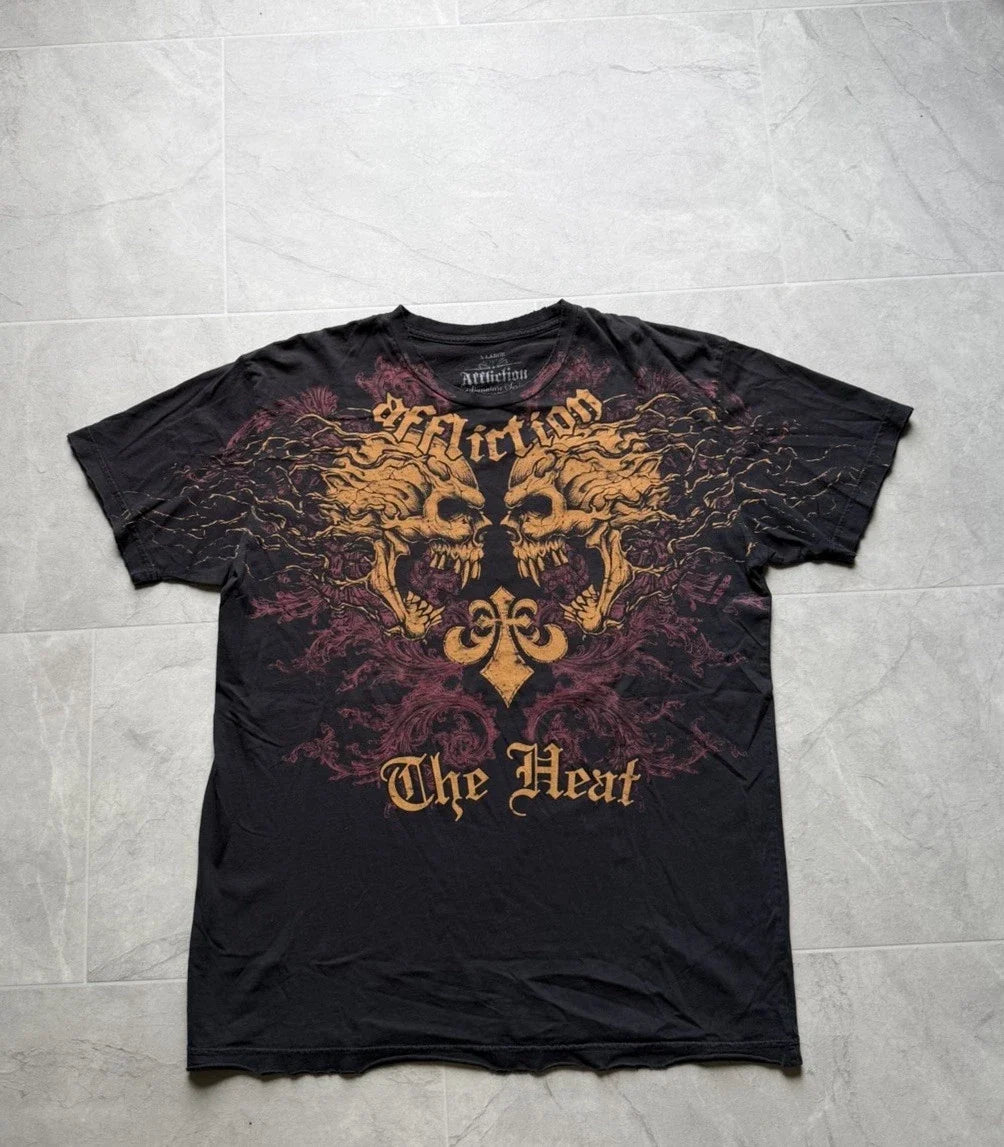 Vintage Y2K Affliction Karo Parisyan The Heat Black Shirt Unisex T-shirt, Sweatshirt, Hoodie, Long Sleeve Tee - T-Shirt, Sweatshirt, Hoodie