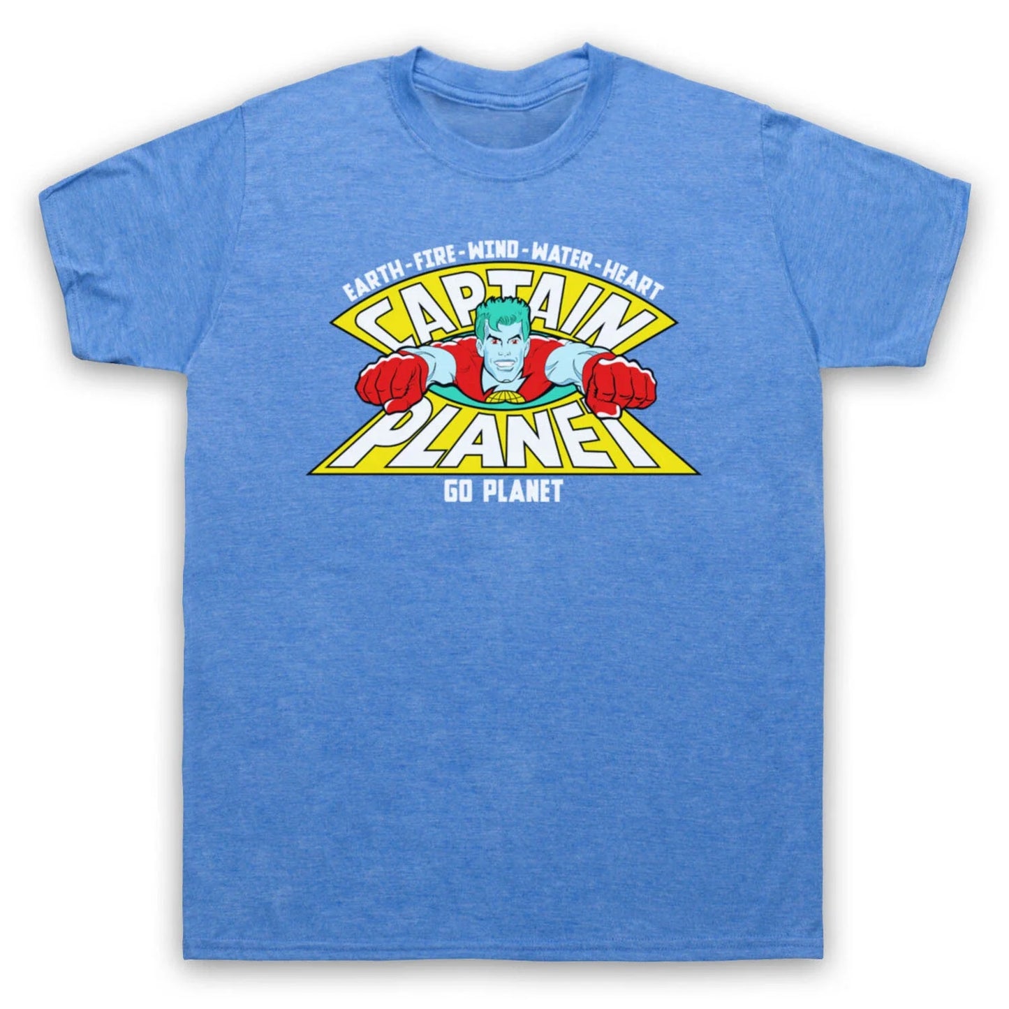 CAPTAIN PLANET EARTH FIRE WIND WATER HEART KIDS TV 90'S MENS & WOMENS T-SHIRT Unisex T-shirt, Sweatshirt, Hoodie, Long Sleeve Tee - T-Shirt, Sweatshirt, Hoodie