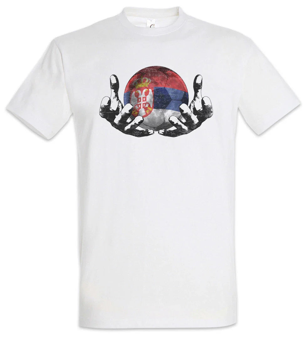 Serbia Football Magic Ball T-Shirt serbian Soccer Flag Banner World Championship Unisex T-shirt, Sweatshirt, Hoodie, Long Sleeve Tee - T-Shirt, Sweatshirt, Hoodie