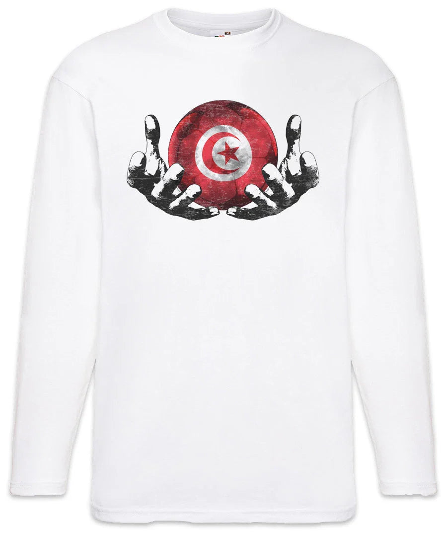 Tunisia Football Magic Ball Men Long Sleeve T-Shirt tunisian Soccer Flag Unisex T-shirt, Sweatshirt, Hoodie, Long Sleeve Tee - T-Shirt, Sweatshirt, Hoodie