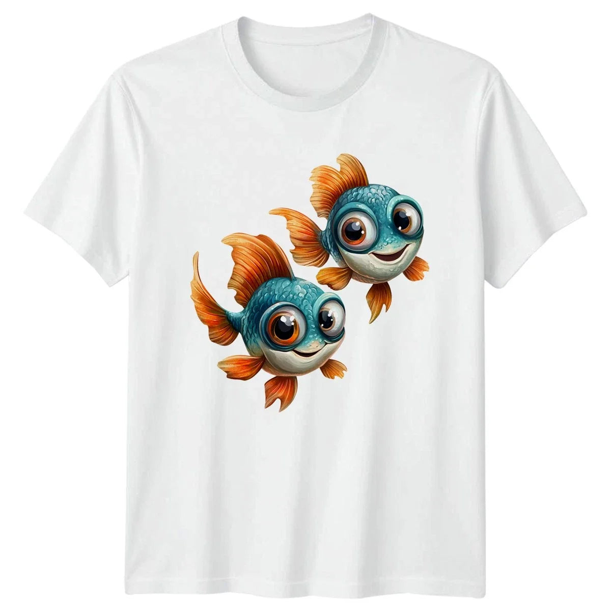 Cute Cartoon Goldfish T-Shirt Aquatic Marine Life Gift For Him And Her Unisex T-shirt, Sweatshirt, Hoodie, Long Sleeve Tee - T-Shirt, Sweatshirt, Hoodie