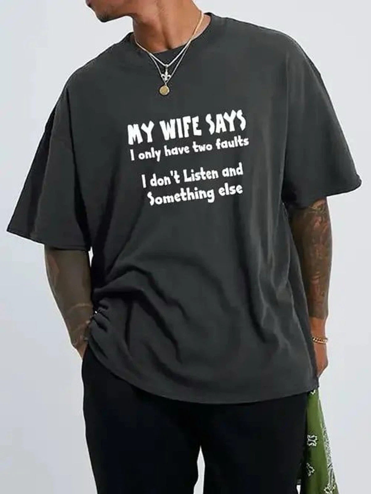 Funny Graphic Tee Mens XL Fathers Day Husband Dad Wife Says T-shirt Black Unisex T-shirt, Sweatshirt, Hoodie, Long Sleeve Tee - T-Shirt, Sweatshirt, Hoodie