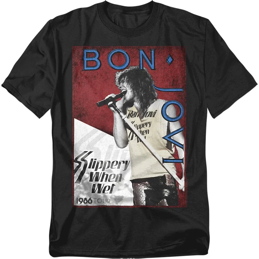 Bon Jovi 86 Tour T-Shirt S-5XL, Black Unisex T-shirt, Sweatshirt, Hoodie, Long Sleeve Tee - T-Shirt, Sweatshirt, Hoodie