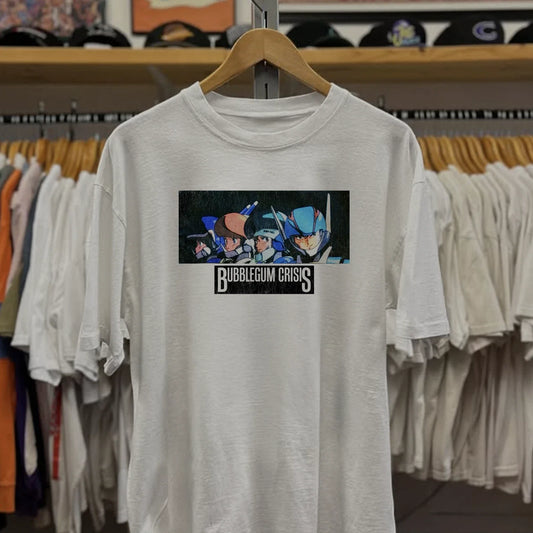 90s Bubblegum Crisis Promo T-Shirt White XXL Unisex T-shirt, Sweatshirt, Hoodie, Long Sleeve Tee - T-Shirt, Sweatshirt, Hoodie