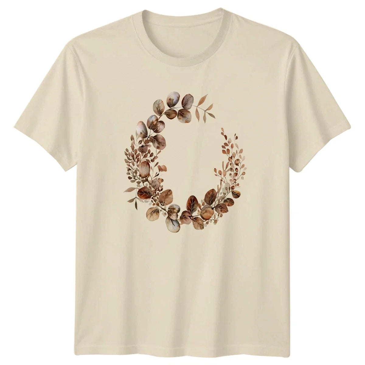 Boho Leaf Wreath T-Shirt Botanical Nature Gift For Him And Her Unisex T-shirt, Sweatshirt, Hoodie, Long Sleeve Tee - T-Shirt, Sweatshirt, Hoodie