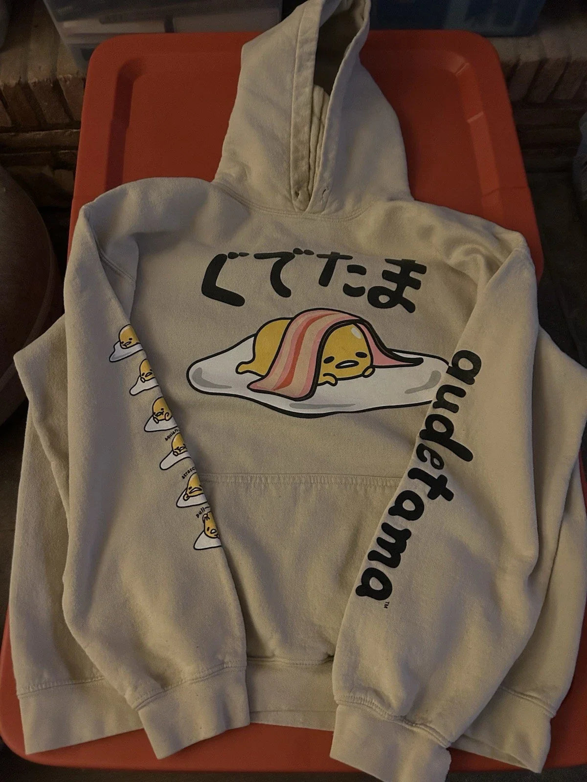 Gudetema The Lazy Egg Hoodie Sweatshirt Sz L Beige Unisex T-shirt, Sweatshirt, Hoodie, Long Sleeve Tee - T-Shirt, Sweatshirt, Hoodie