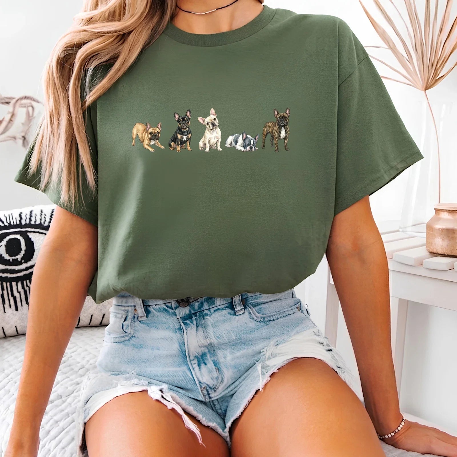 Cute Frenchie French Bulldog Tshirt Dog Mom Lover Gift Unisex T-shirt, Sweatshirt, Hoodie, Long Sleeve Tee - T-Shirt, Sweatshirt, Hoodie