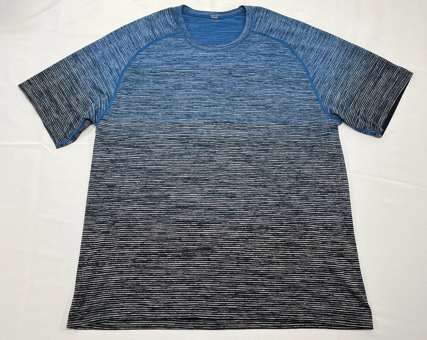 Lululemon Shirt Mens L Blue / Black Fade Athletic Training Tee Lightweight -Read Unisex T-shirt, Sweatshirt, Hoodie, Long Sleeve Tee - T-Shirt, Sweatshirt, Hoodie