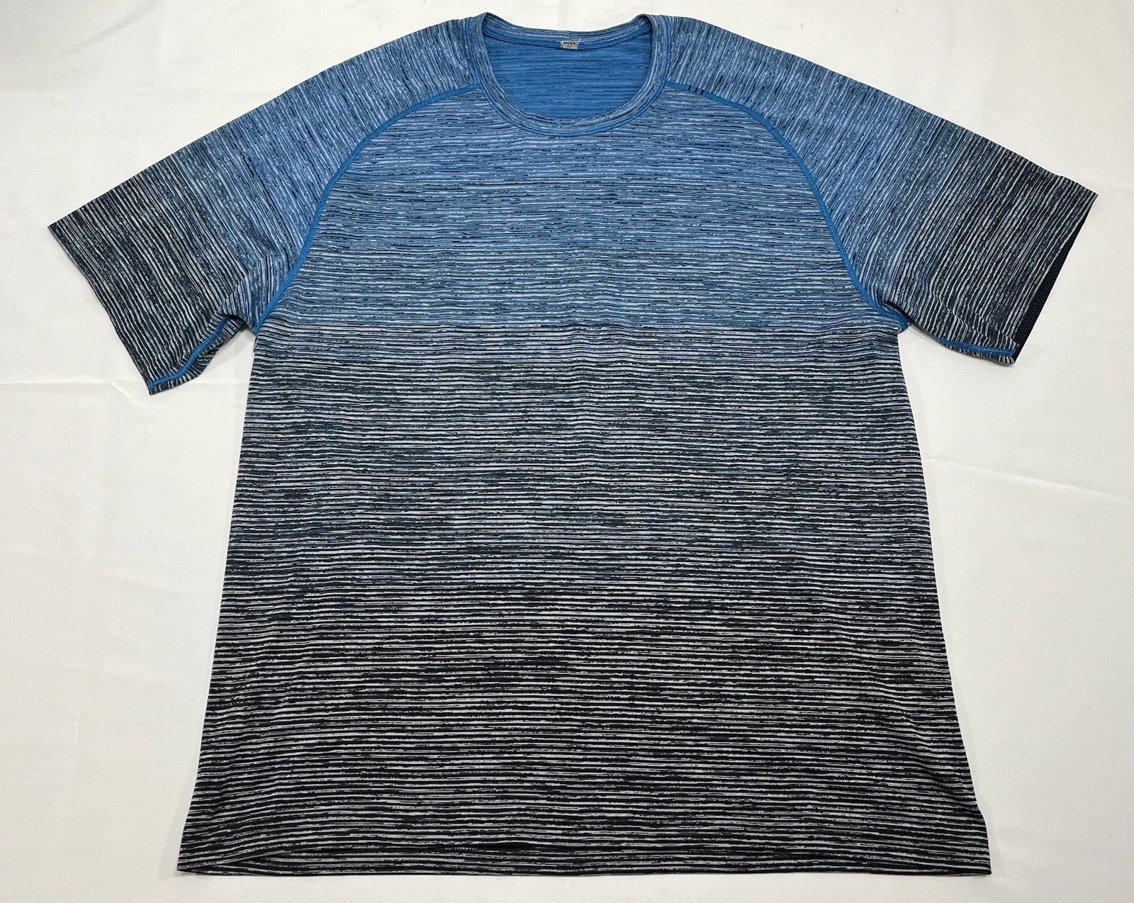 Lululemon Shirt Mens L Blue / Black Fade Athletic Training Tee Lightweight -Read Unisex T-shirt, Sweatshirt, Hoodie, Long Sleeve Tee - T-Shirt, Sweatshirt, Hoodie
