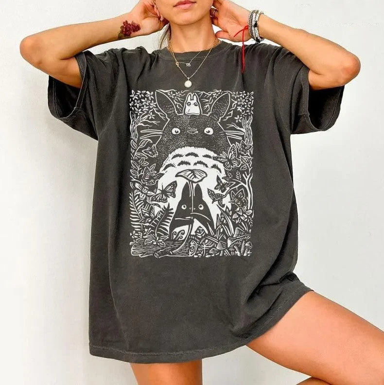 Vintage My Neighbor Totoro Sketch Shirt, Studio Ghibli Anime Tee Unisex T-shirt, Sweatshirt, Hoodie, Long Sleeve Tee - T-Shirt, Sweatshirt, Hoodie
