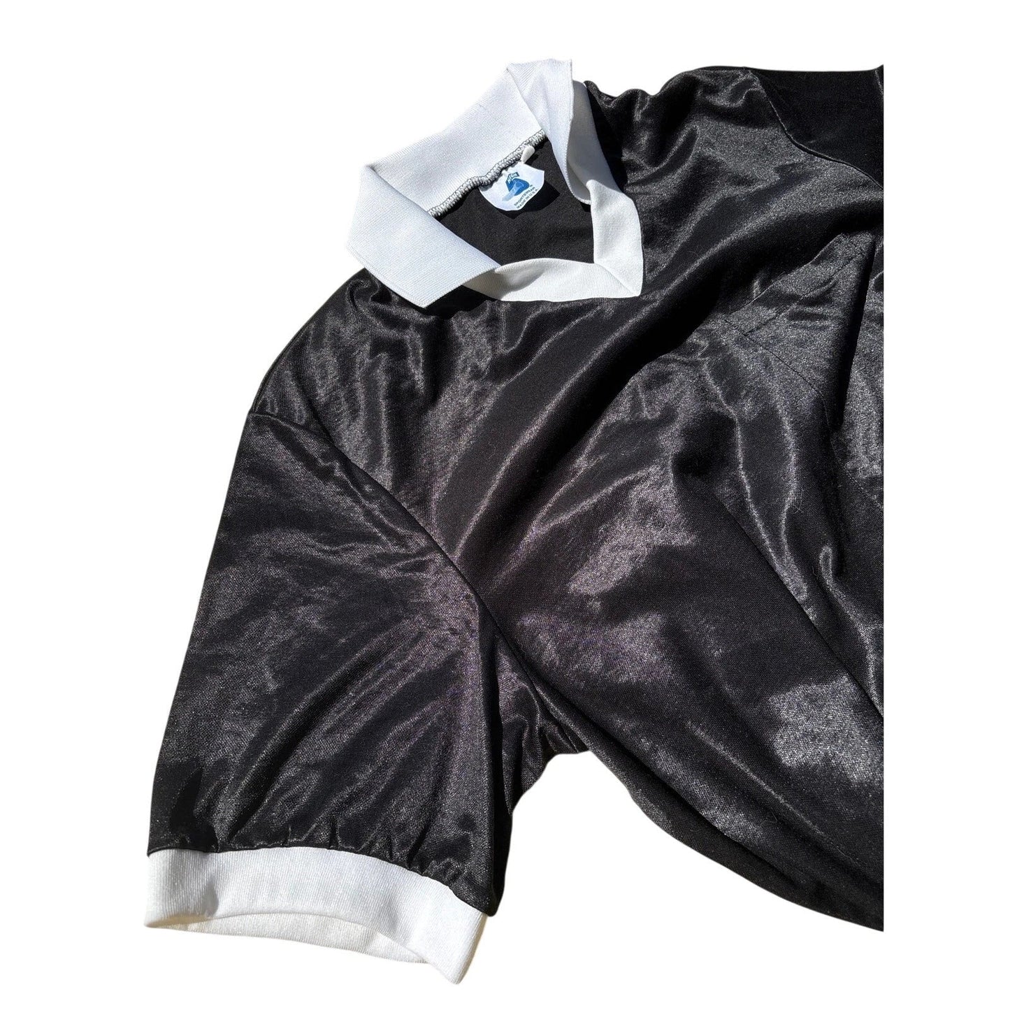 Vtg High 5 Sportswear Metallic Black white soccer official XL Polo Jersey shirt Unisex T-shirt, Sweatshirt, Hoodie, Long Sleeve Tee - T-Shirt, Sweatshirt, Hoodie