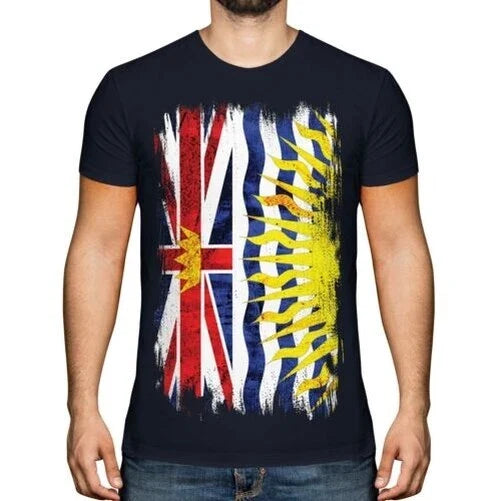 BRITISH COLUMBIA GRUNGE FLAG MENS T-SHIRT TEE TOP BRITISH COLUMBIAN B.C. SHIRT Unisex T-shirt, Sweatshirt, Hoodie, Long Sleeve Tee - T-Shirt, Sweatshirt, Hoodie