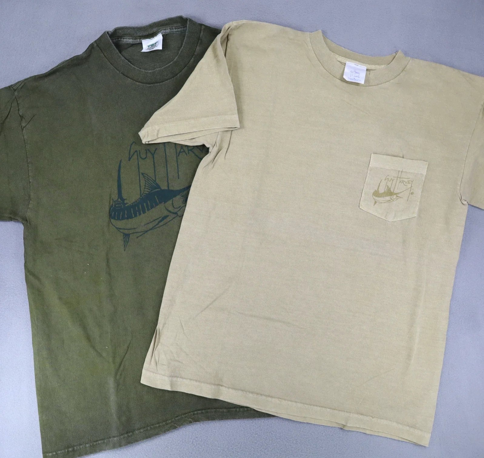 Lot 2 Vintage Guy Harvey Original Fish T-Shirt Mens Sz M Ocean Sea Graphic Heavy Unisex T-shirt, Sweatshirt, Hoodie, Long Sleeve Tee - T-Shirt, Sweatshirt, Hoodie