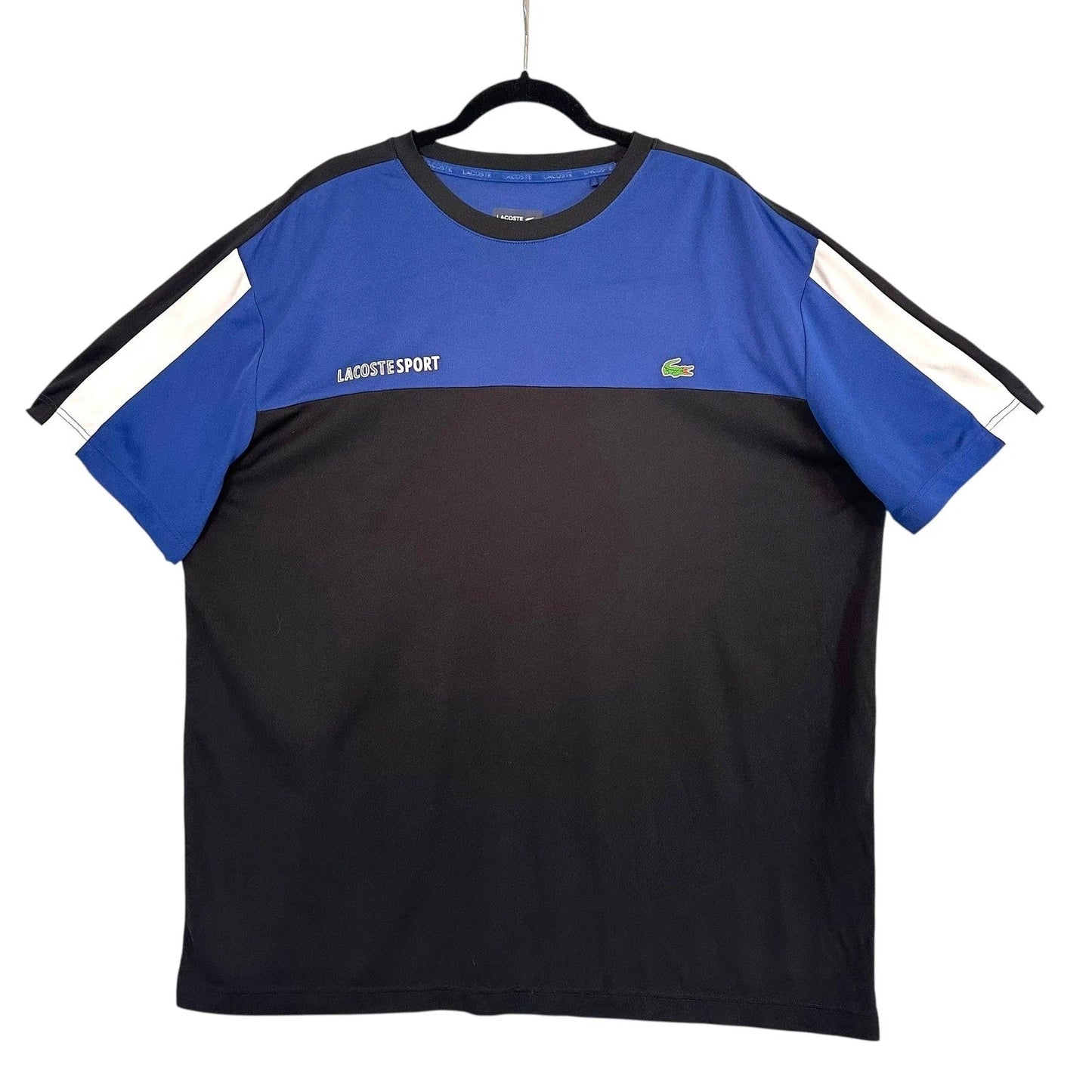Lacoste Sport Ultra Dry Colorblock Crew Neck Shirt Blue Black White 2XLB Unisex T-shirt, Sweatshirt, Hoodie, Long Sleeve Tee - T-Shirt, Sweatshirt, Hoodie