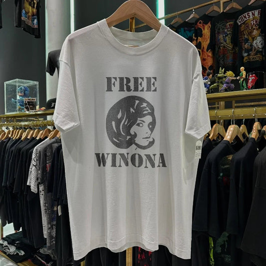 90s Free Winona Washed T-Shirt White M Unisex T-shirt, Sweatshirt, Hoodie, Long Sleeve Tee - T-Shirt, Sweatshirt, Hoodie