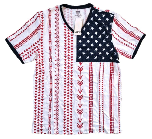 Bar III Macys Shirt New Mens Large Short Sleeve American Flag Fashion Designer Unisex T-shirt, Sweatshirt, Hoodie, Long Sleeve Tee - T-Shirt, Sweatshirt, Hoodie