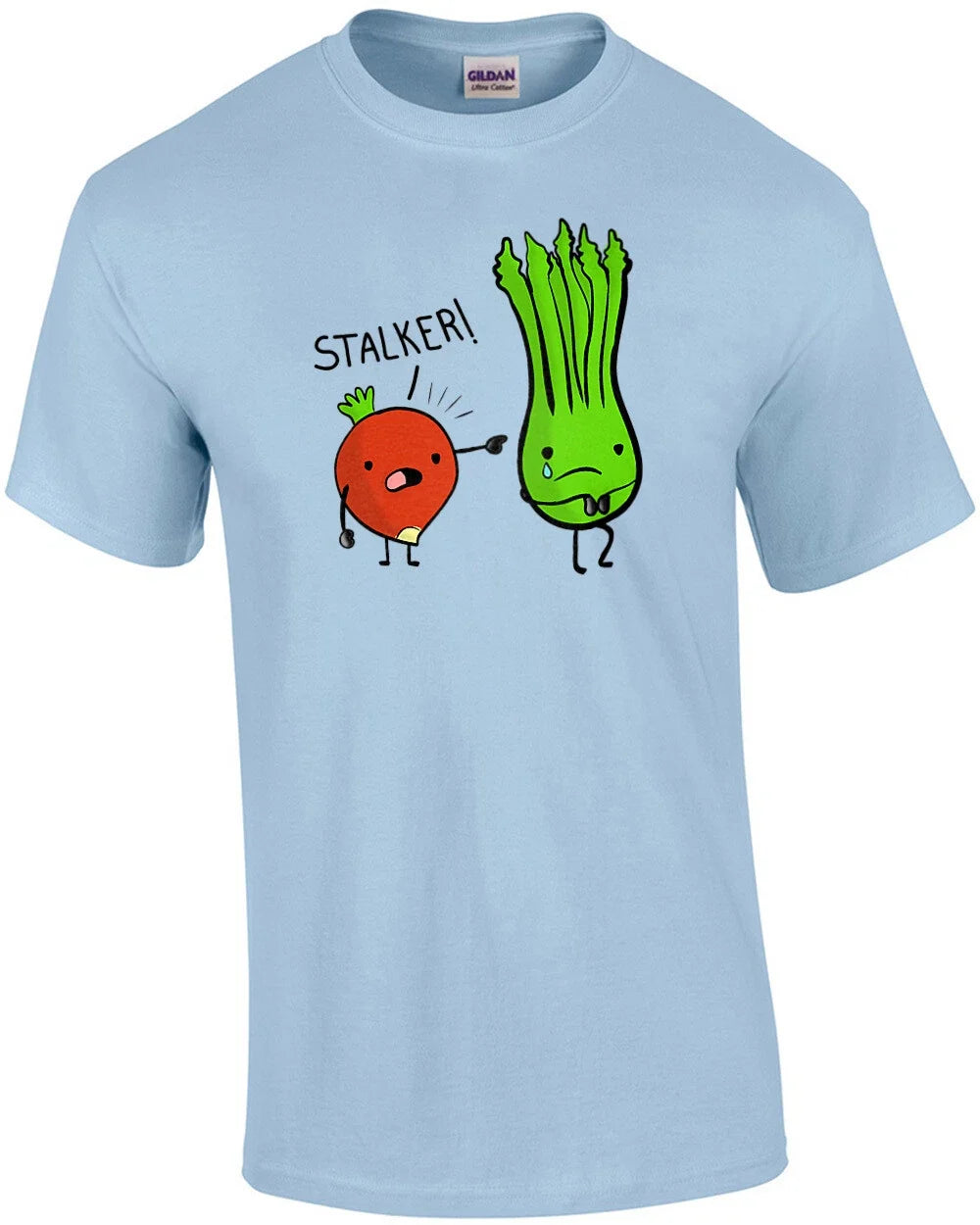 Stalker - Beet and Celery food pun t-shirt Unisex T-shirt, Sweatshirt, Hoodie, Long Sleeve Tee - T-Shirt, Sweatshirt, Hoodie
