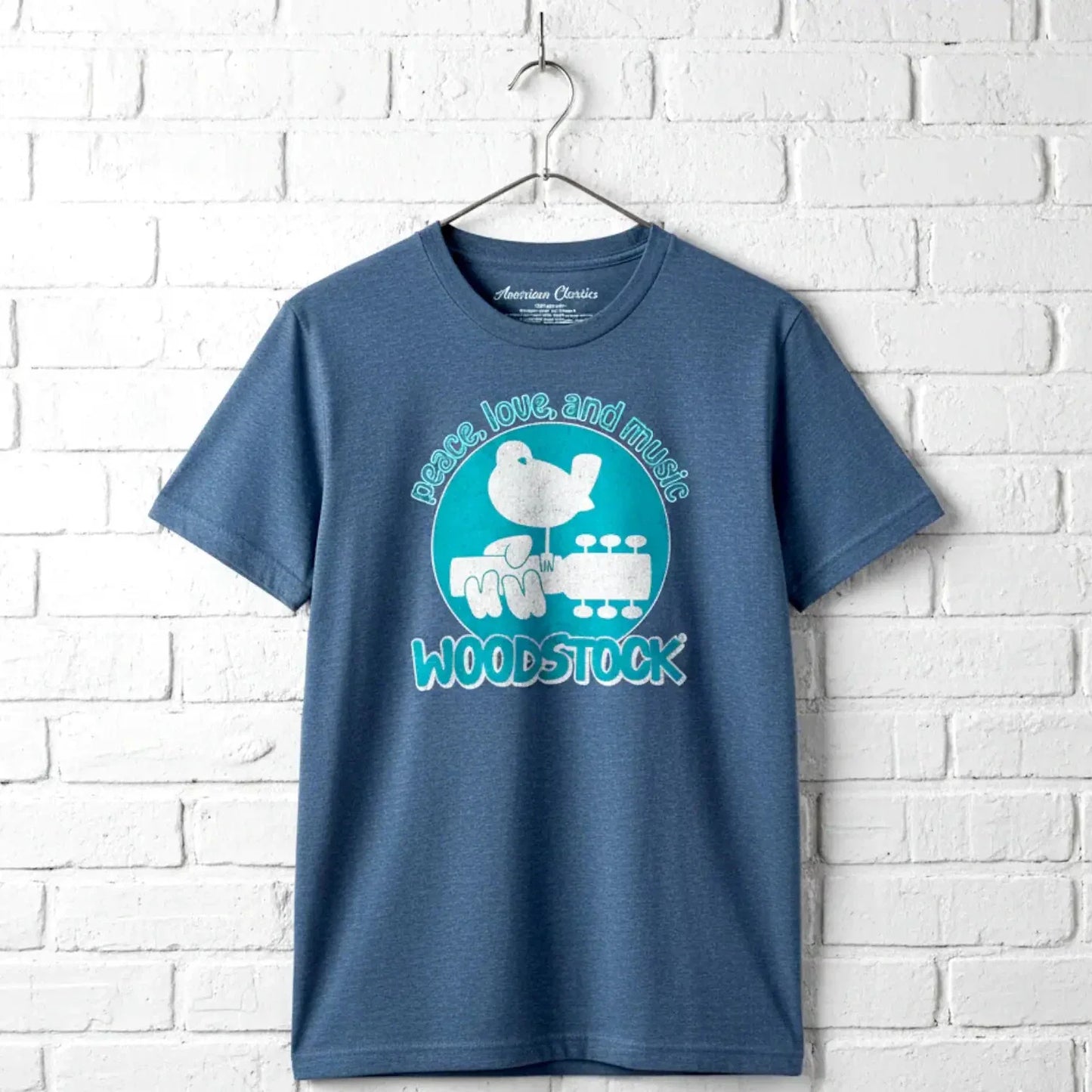 Woodstock Peace Love & Music Men's T Shirt Bird Guitar Hippie Rock Festival Unisex T-shirt, Sweatshirt, Hoodie, Long Sleeve Tee - T-Shirt, Sweatshirt, Hoodie