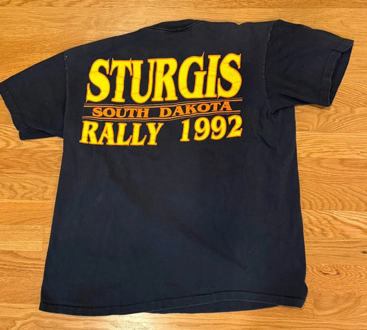 1992 Sturgis Rally mens large t shirt Unisex T-shirt, Sweatshirt, Hoodie, Long Sleeve Tee - T-Shirt, Sweatshirt, Hoodie